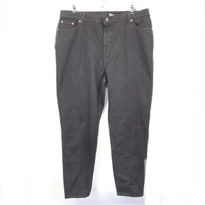 Levi’s Women Size 24 Long Jeans Vintage 90s 1996 Black‎ Cotton Pants 522 Tapered